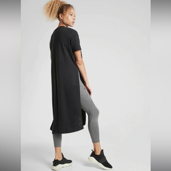 Athleta Sedona Sweatshirt Dress Black- Size Small - Picture 4 of 9